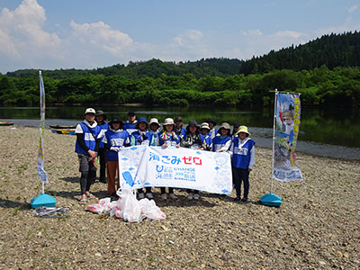 海ごみゼロプロジェクト二ツ井町カヌー体験